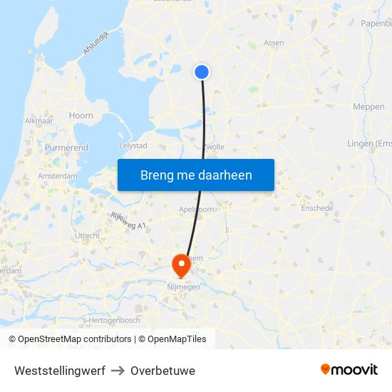 Weststellingwerf to Overbetuwe map