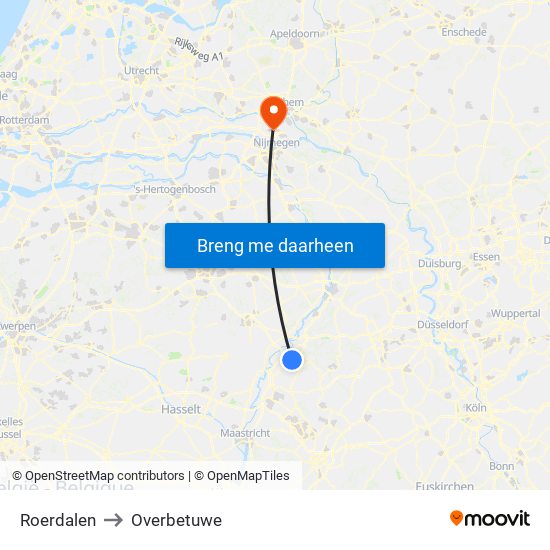 Roerdalen to Overbetuwe map