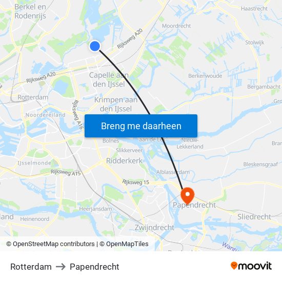Rotterdam to Rotterdam map