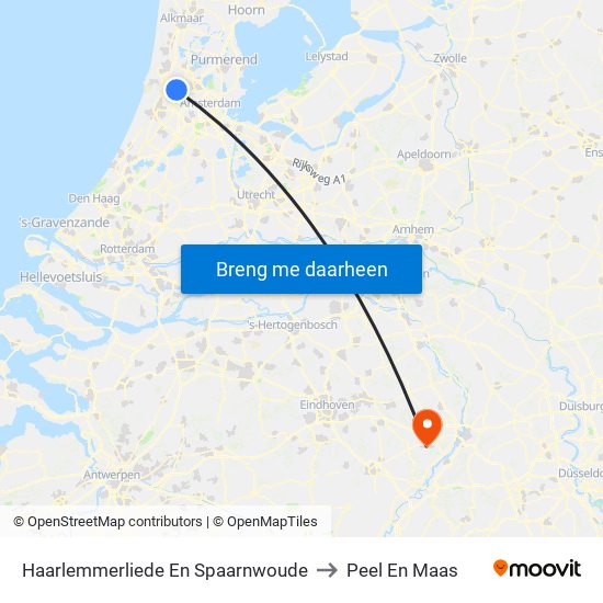 Haarlemmerliede En Spaarnwoude to Peel En Maas map