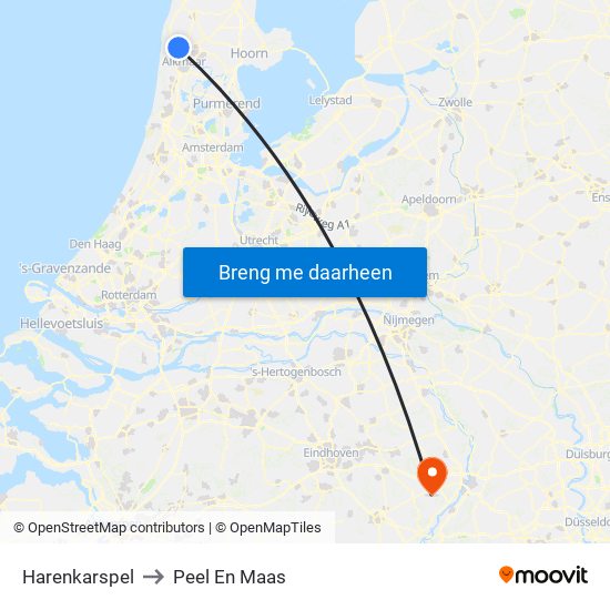 Harenkarspel to Peel En Maas map