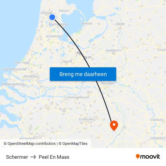 Schermer to Peel En Maas map
