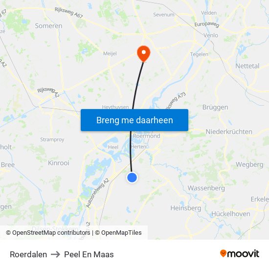 Roerdalen to Peel En Maas map