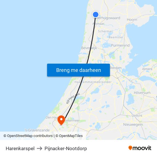 Harenkarspel to Pijnacker-Nootdorp map