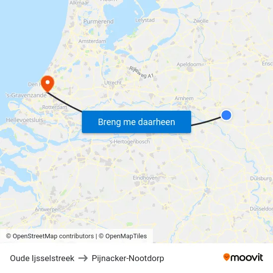 Oude Ijsselstreek to Pijnacker-Nootdorp map