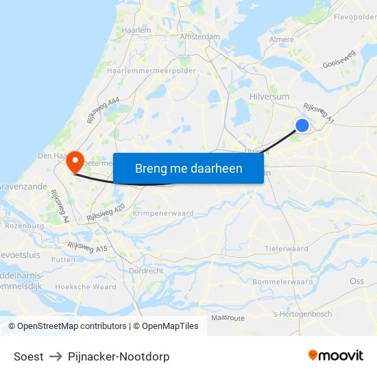 Soest to Pijnacker-Nootdorp map