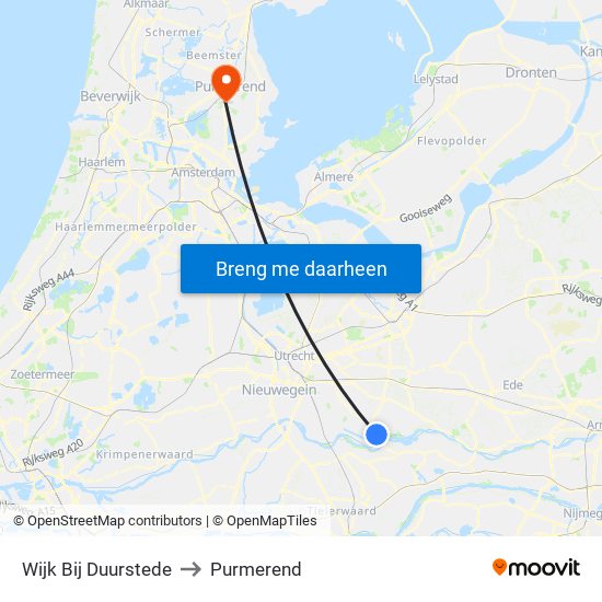 Wijk Bij Duurstede to Purmerend map