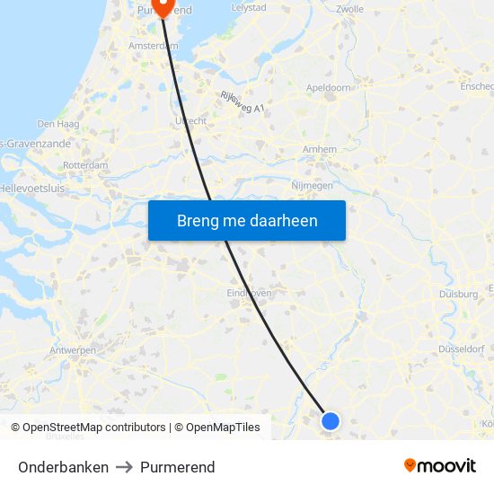 Onderbanken to Purmerend map