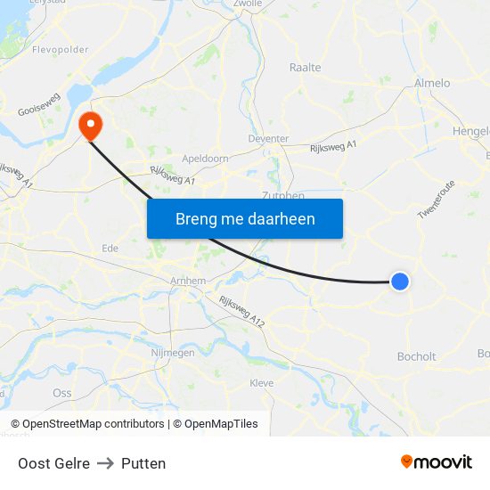 Oost Gelre to Putten map