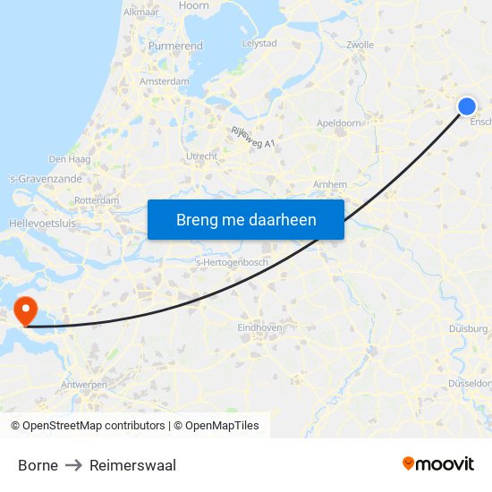 Borne to Reimerswaal map