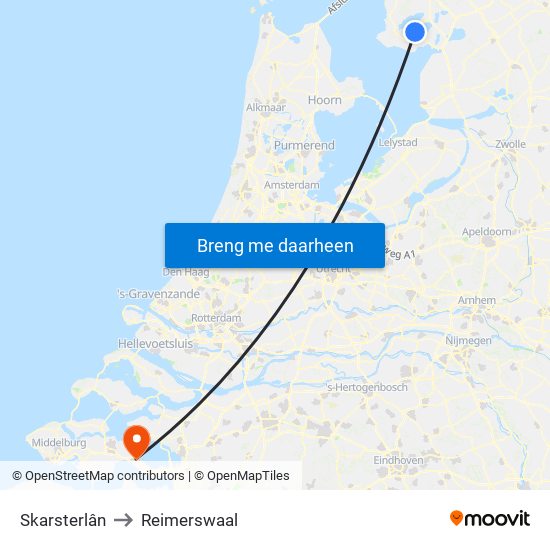 Skarsterlân to Reimerswaal map