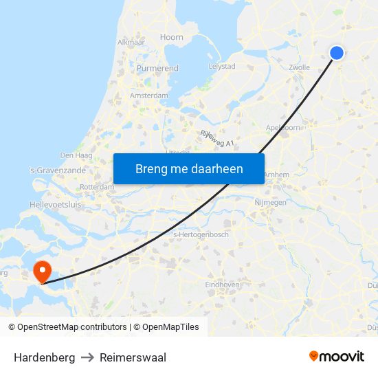 Hardenberg to Reimerswaal map