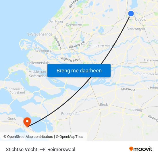 Stichtse Vecht to Reimerswaal map