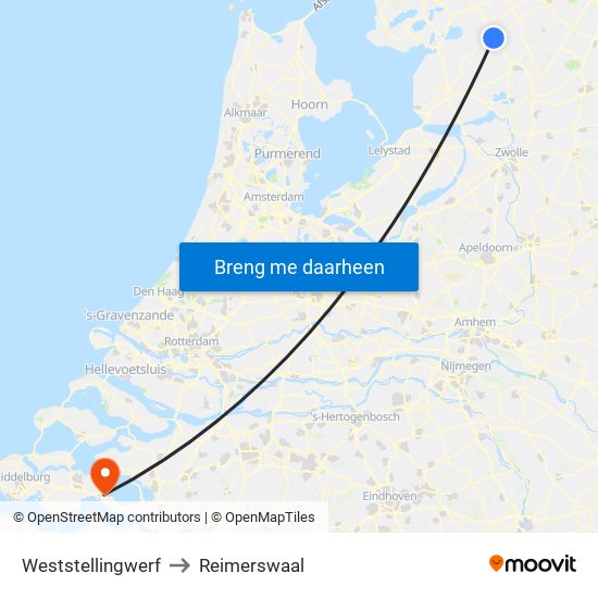 Weststellingwerf to Reimerswaal map