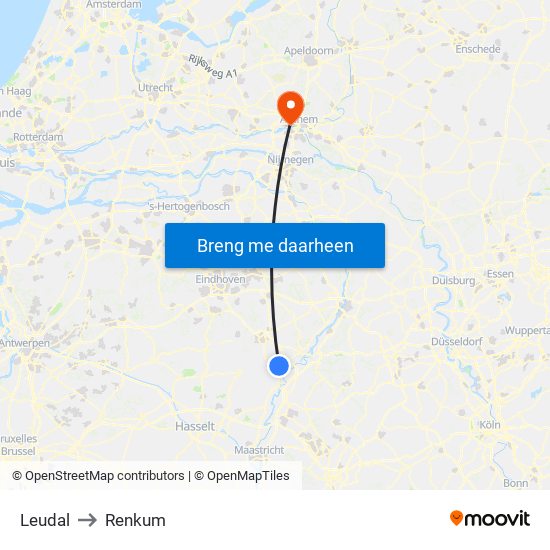 Leudal to Renkum map