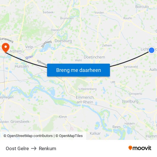 Oost Gelre to Renkum map
