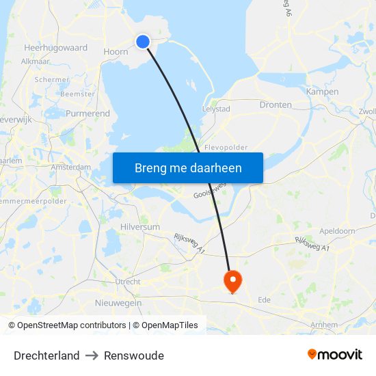 Drechterland to Renswoude map