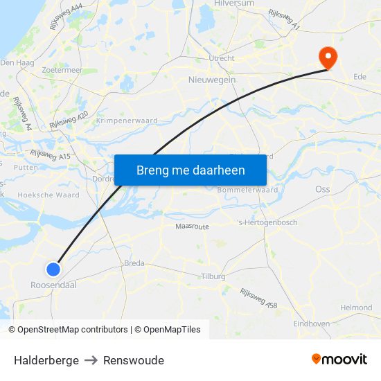 Halderberge to Renswoude map