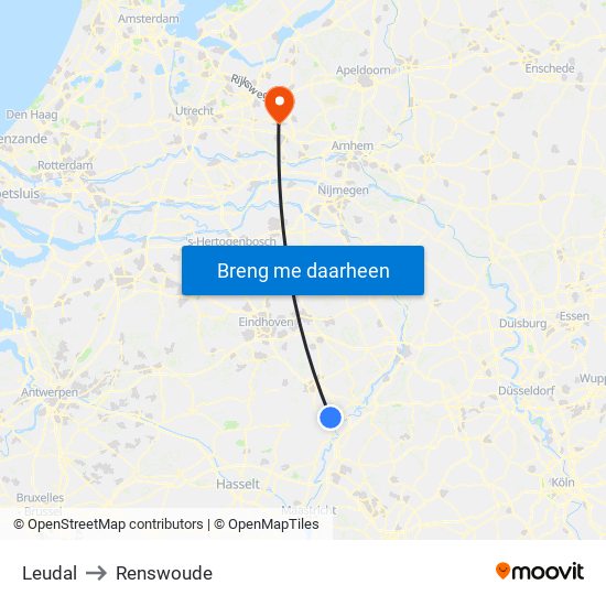 Leudal to Renswoude map