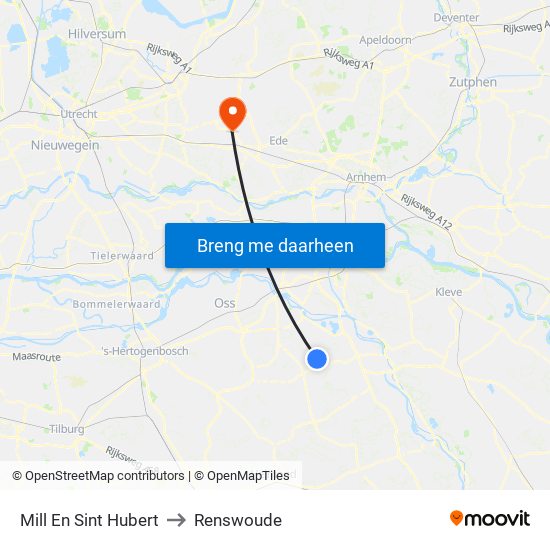 Mill En Sint Hubert to Renswoude map