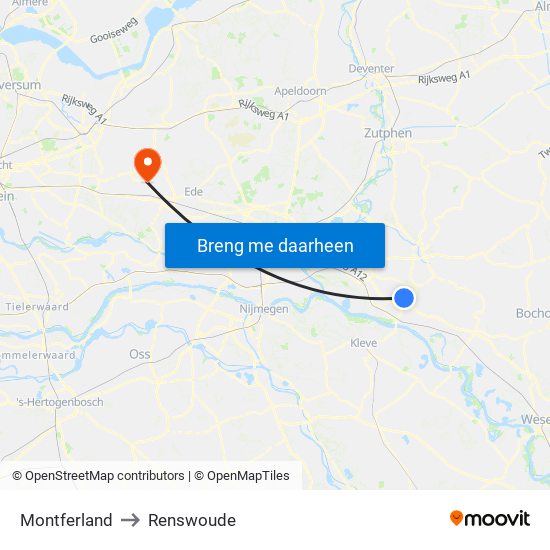 Montferland to Renswoude map