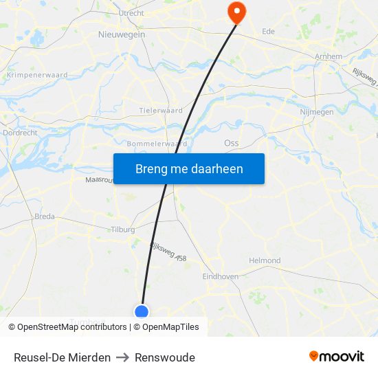 Reusel-De Mierden to Renswoude map