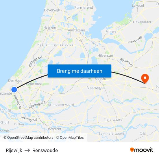 Rijswijk to Renswoude map