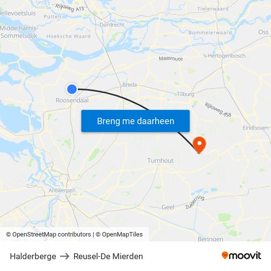 Halderberge to Reusel-De Mierden map