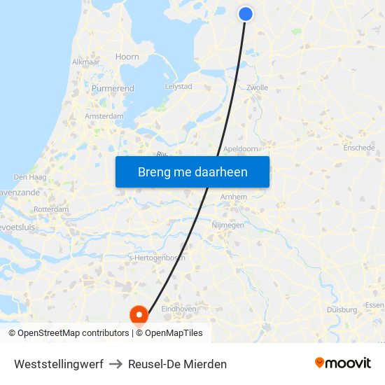 Weststellingwerf to Reusel-De Mierden map
