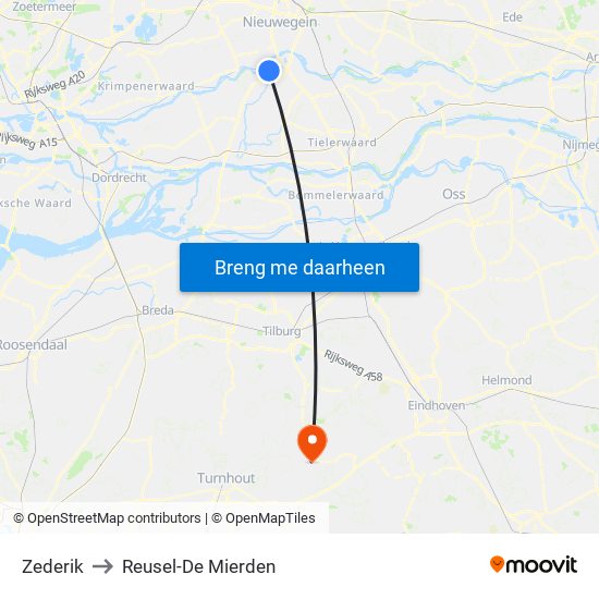 Zederik to Reusel-De Mierden map