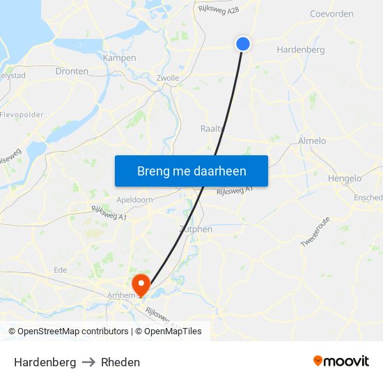 Hardenberg to Rheden map