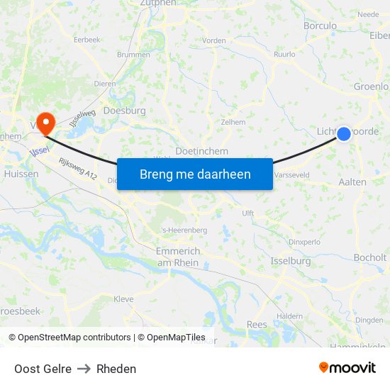 Oost Gelre to Rheden map