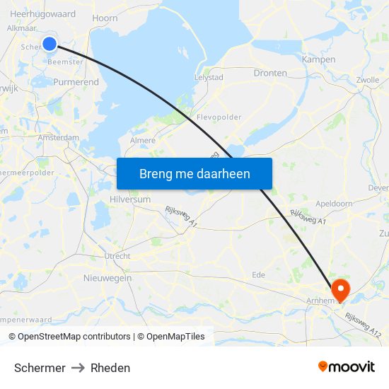 Schermer to Rheden map