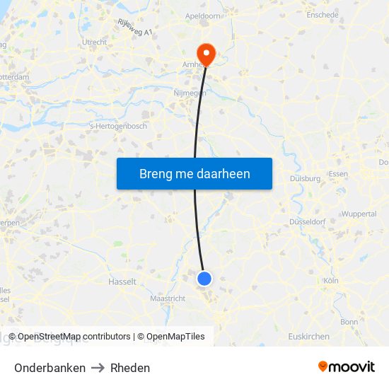 Onderbanken to Rheden map