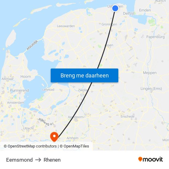 Eemsmond to Rhenen map