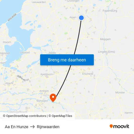 Aa En Hunze to Rijnwaarden map