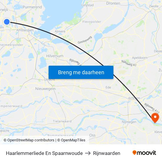 Haarlemmerliede En Spaarnwoude to Rijnwaarden map