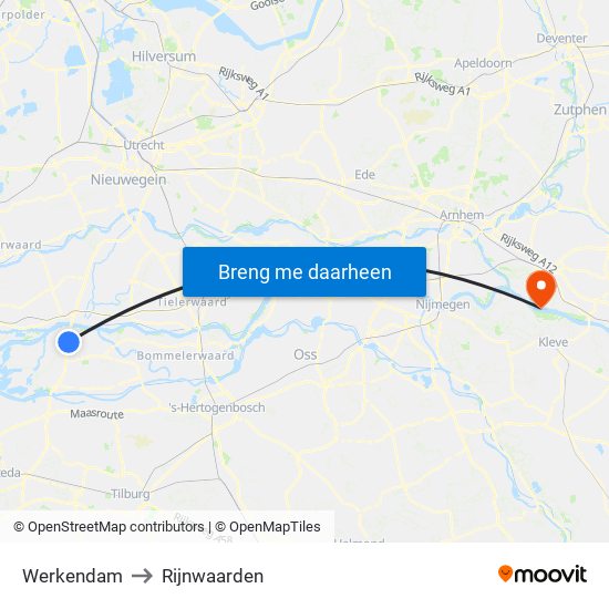 Werkendam to Werkendam map