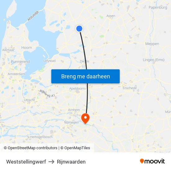 Weststellingwerf to Rijnwaarden map