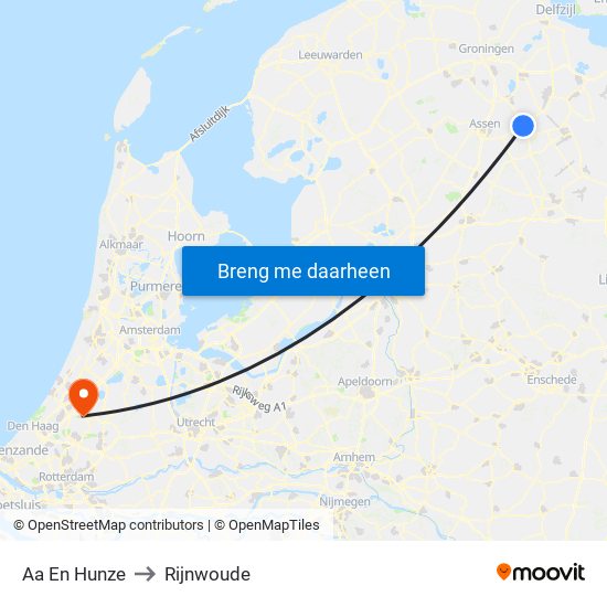 Aa En Hunze to Rijnwoude map