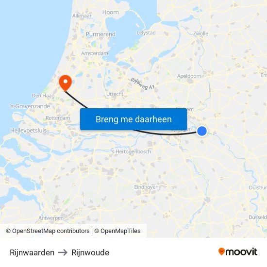 Rijnwaarden to Rijnwoude map