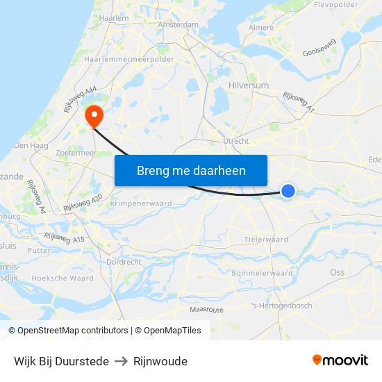 Wijk Bij Duurstede to Rijnwoude map