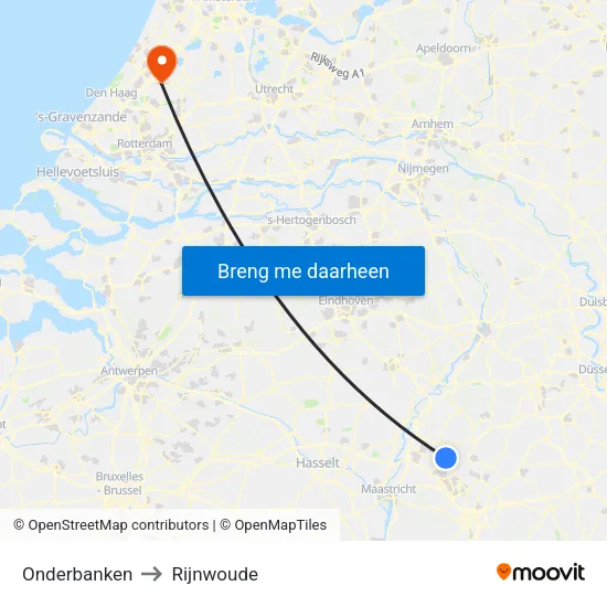 Onderbanken to Rijnwoude map