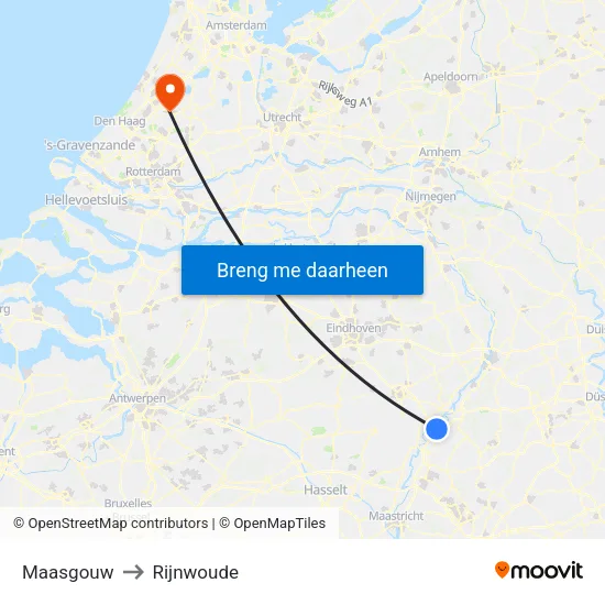 Maasgouw to Rijnwoude map