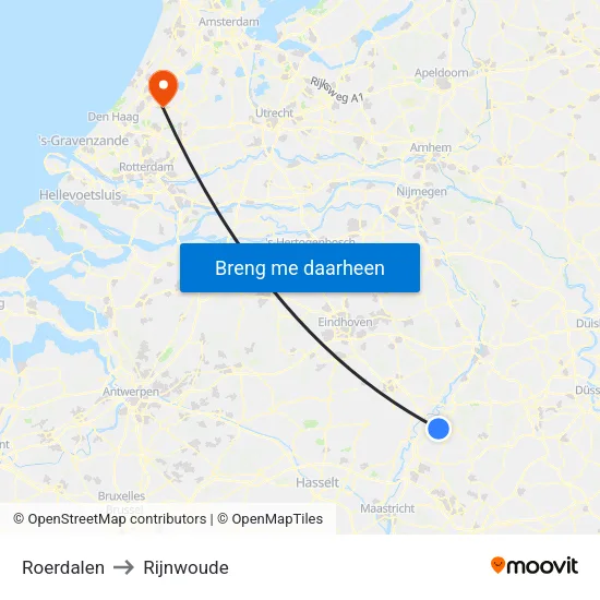 Roerdalen to Rijnwoude map