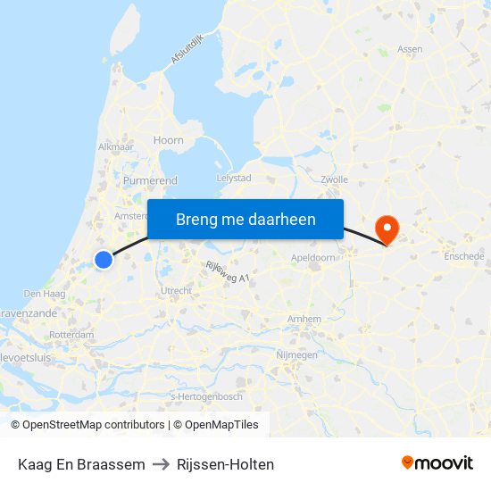 Kaag En Braassem to Rijssen-Holten map