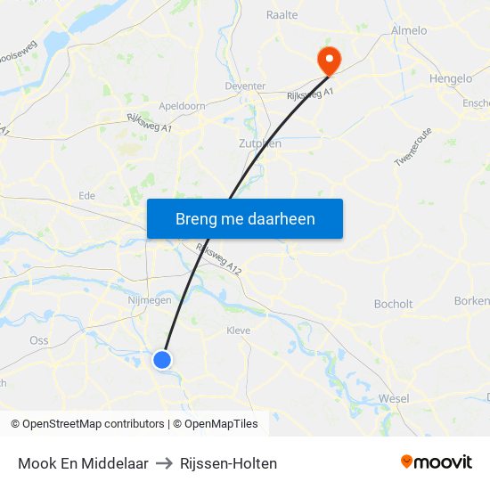 Mook En Middelaar to Rijssen-Holten map