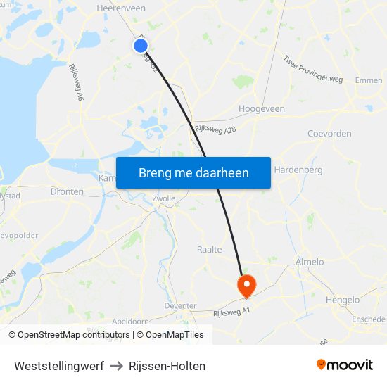 Weststellingwerf to Rijssen-Holten map