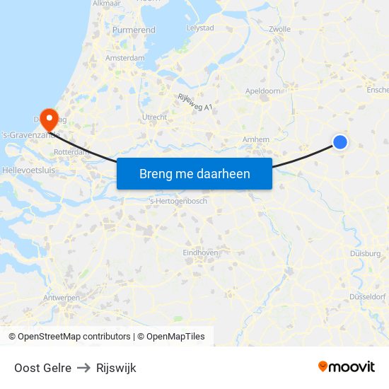 Oost Gelre to Rijswijk map