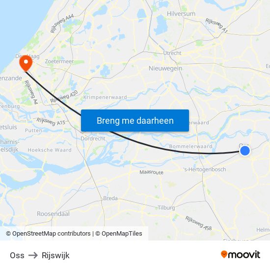 Oss to Rijswijk map